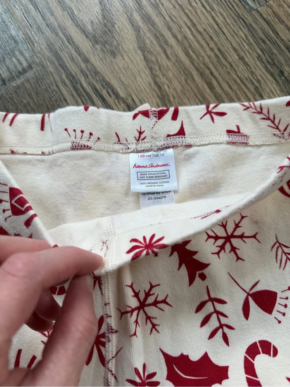 Hanna Andersson Organic Cotton Kids Red Reindeer Holiday Pajama Set Christmas